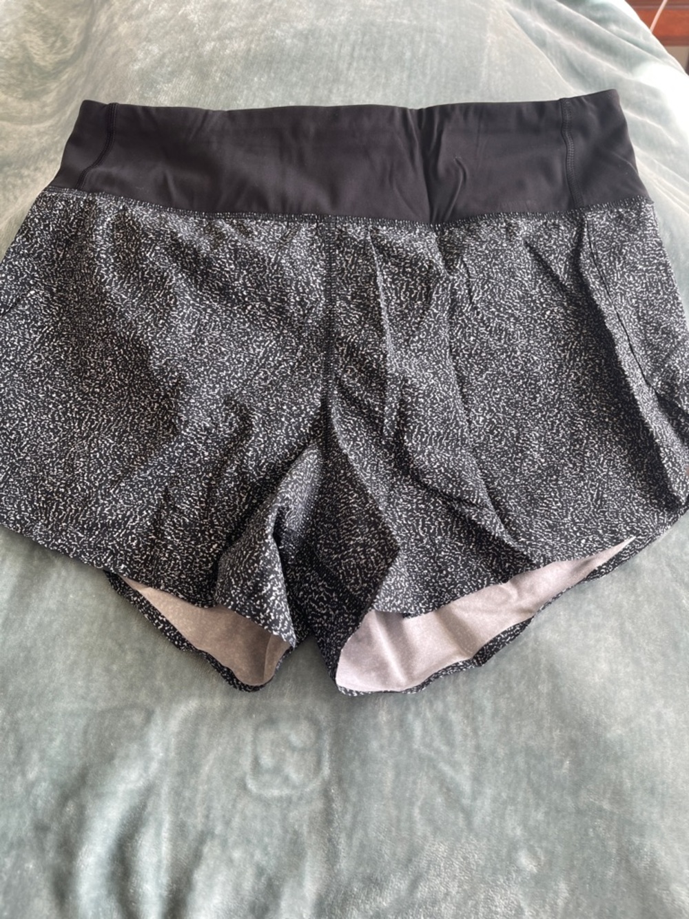 Athleta Black Speckled Athletic Shorts